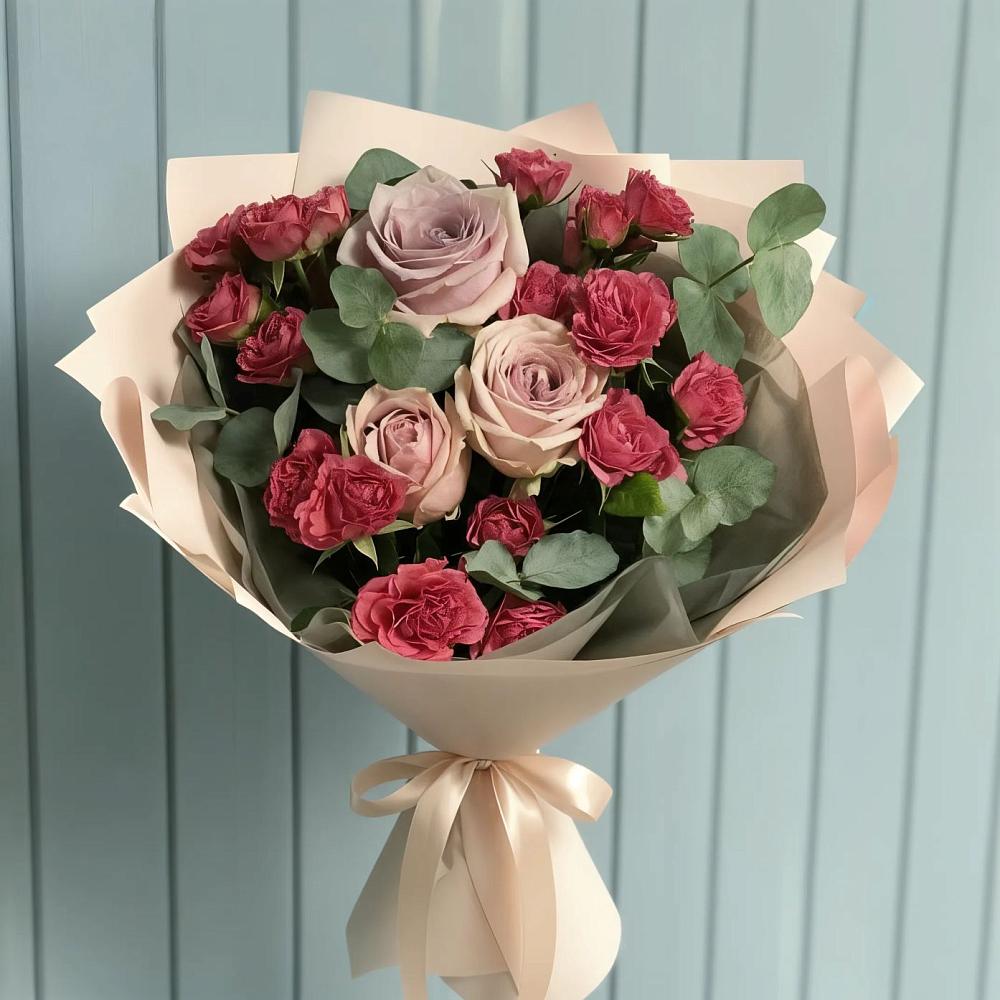 Букет цветов из: Гвоздики и Розы в Чертково