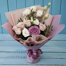 Букет цветов из:  Розы и Лизиантусы в Чертково
