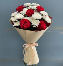 Букет цветов из:  Розы и Хризантемы #REPLACE_PRED# Чертково