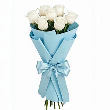 Букет 7 белых роз Проуд в Чертково