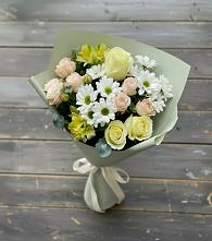 Букет цветов из:  Альстромерии, Розы и Хризантемы #REPLACE_PRED# Чертково