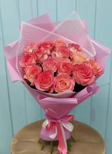 Букет 15 Розовых роз Равель в Чертково