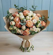 Букет цветов из:  Альстромерии и Розы в Чертково